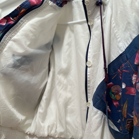 Vintage 80’s LINE-UP Golf themed Bomber Jacket - 100% cotton - Picture 8 of 14